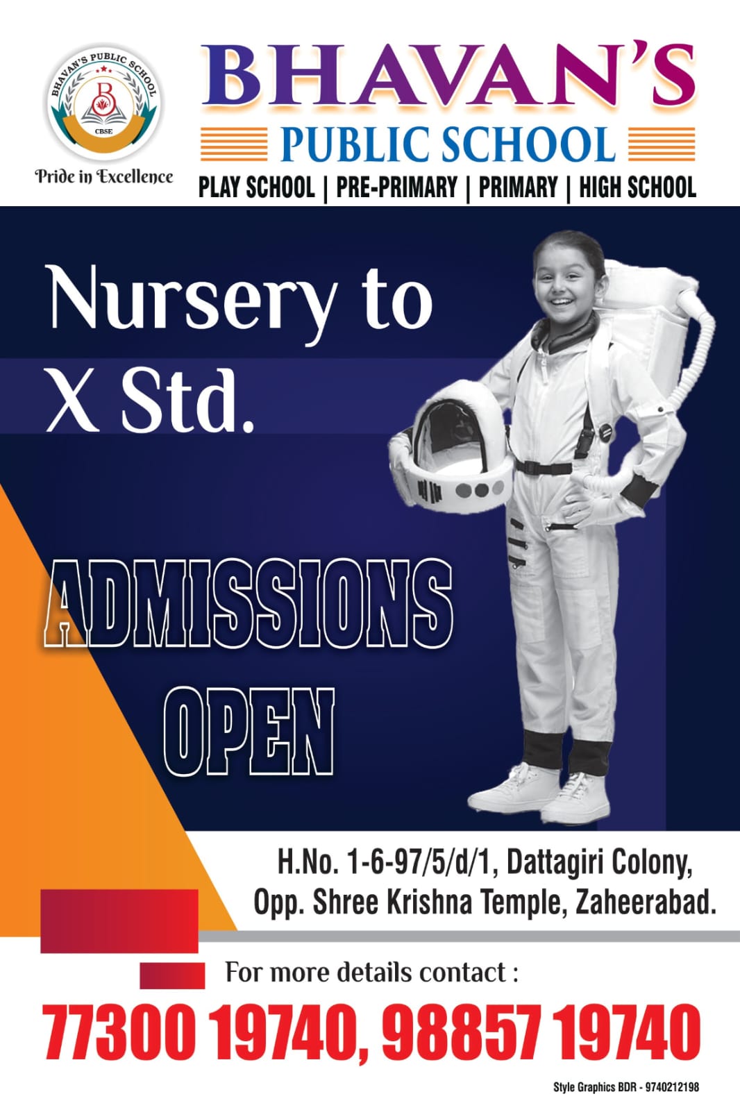 Bhavan's Public School Admissions - Astronaut Theme